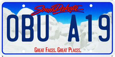 SD license plate 0BUA19