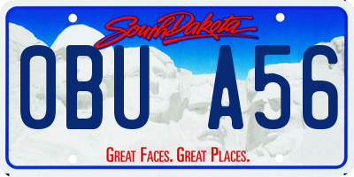 SD license plate 0BUA56