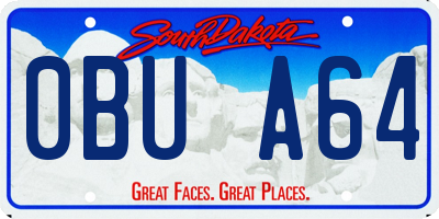 SD license plate 0BUA64