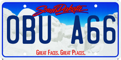 SD license plate 0BUA66