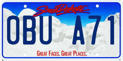 SD license plate 0BUA71