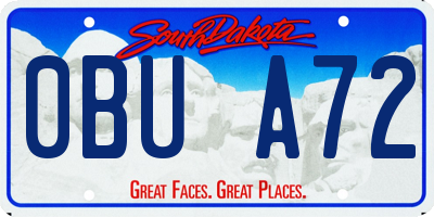 SD license plate 0BUA72