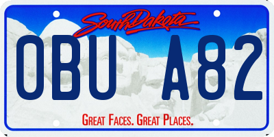 SD license plate 0BUA82