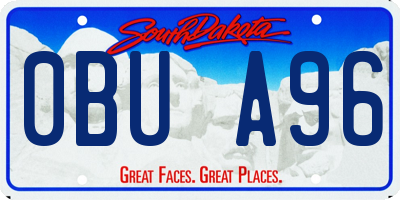 SD license plate 0BUA96
