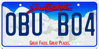 SD license plate 0BUB04