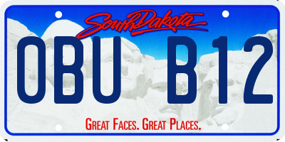 SD license plate 0BUB12