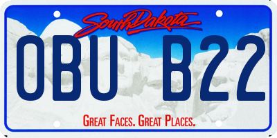 SD license plate 0BUB22