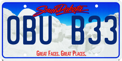 SD license plate 0BUB33