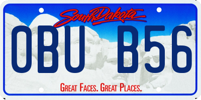 SD license plate 0BUB56