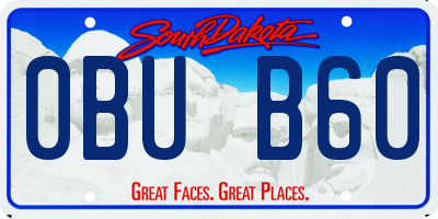 SD license plate 0BUB60
