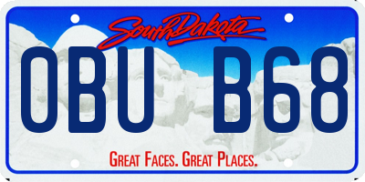 SD license plate 0BUB68