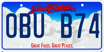 SD license plate 0BUB74