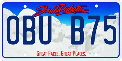 SD license plate 0BUB75
