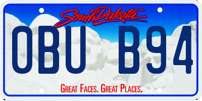 SD license plate 0BUB94