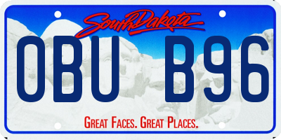 SD license plate 0BUB96