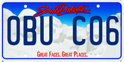 SD license plate 0BUC06