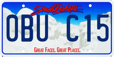 SD license plate 0BUC15