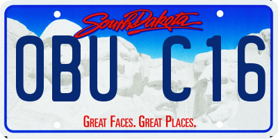 SD license plate 0BUC16