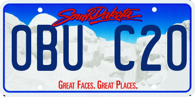 SD license plate 0BUC20
