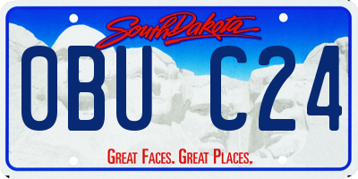 SD license plate 0BUC24