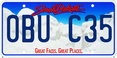 SD license plate 0BUC35