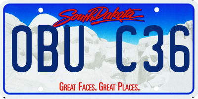 SD license plate 0BUC36