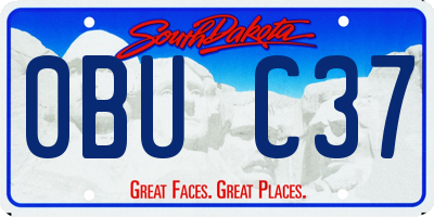 SD license plate 0BUC37