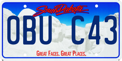SD license plate 0BUC43