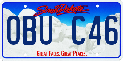 SD license plate 0BUC46
