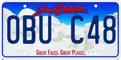 SD license plate 0BUC48