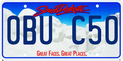 SD license plate 0BUC50