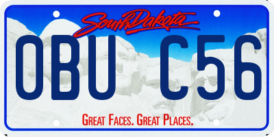 SD license plate 0BUC56