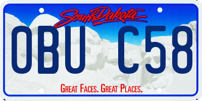 SD license plate 0BUC58