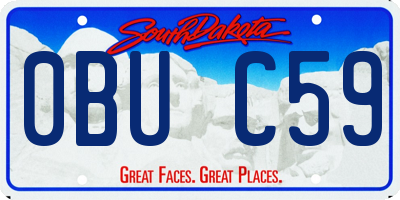 SD license plate 0BUC59