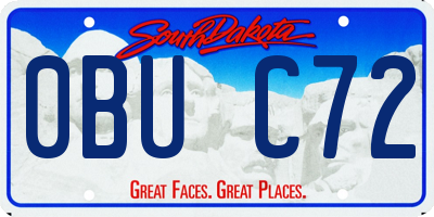 SD license plate 0BUC72