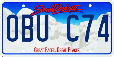 SD license plate 0BUC74