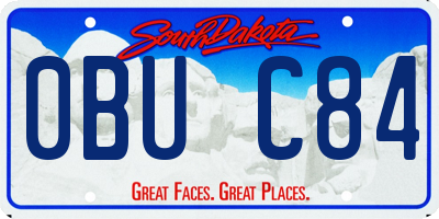 SD license plate 0BUC84