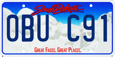 SD license plate 0BUC91