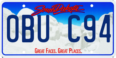 SD license plate 0BUC94
