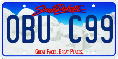 SD license plate 0BUC99