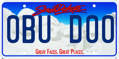 SD license plate 0BUD00