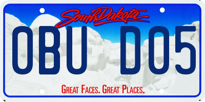 SD license plate 0BUD05