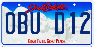 SD license plate 0BUD12