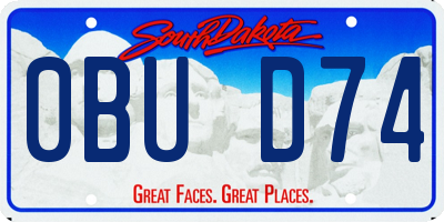 SD license plate 0BUD74