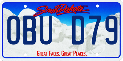 SD license plate 0BUD79