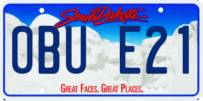 SD license plate 0BUE21