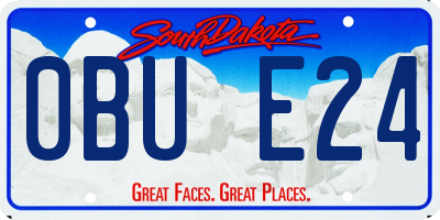 SD license plate 0BUE24