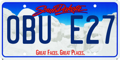 SD license plate 0BUE27