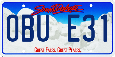 SD license plate 0BUE31