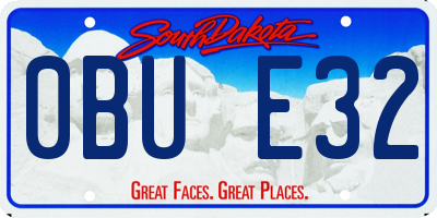 SD license plate 0BUE32